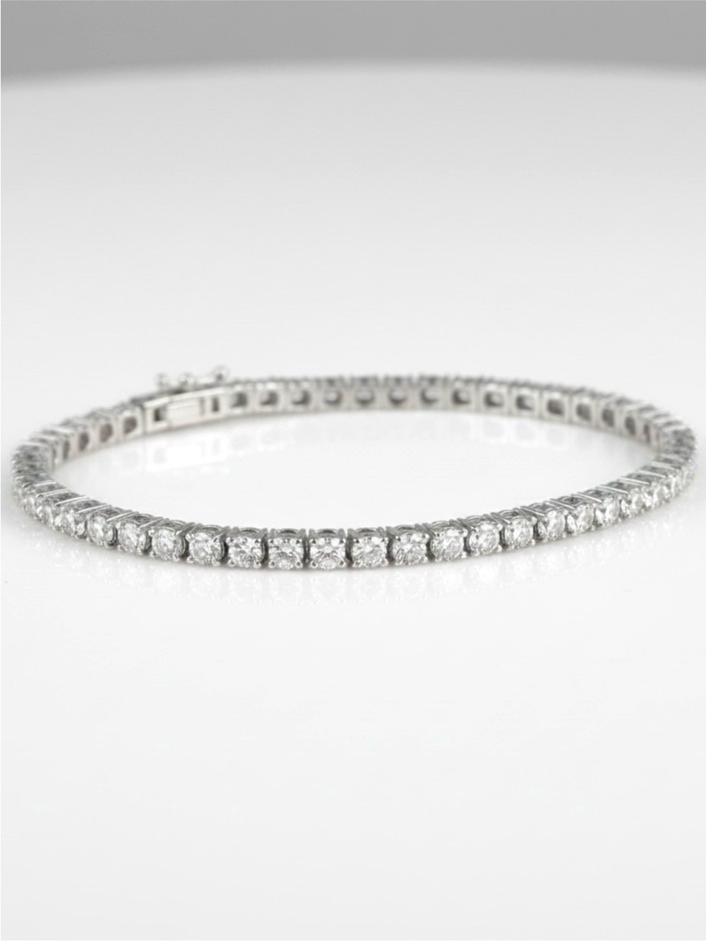 925 Silver, 11.7CTW Moissanite Tennis Bracelet